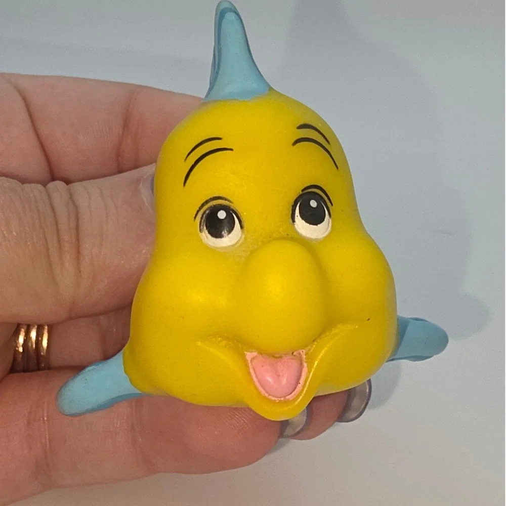 Disney Flounder 80s-90s Toy Small Yellow Blue Fair Condition Little Mermaid